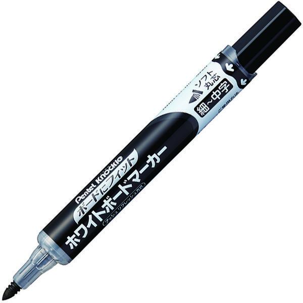 ぺんてる　ノックル　ソフト丸　細中字　黒　　ＥＭＷＬ５ＳＢＦーＡ　　　1セット（5本）（直送品）