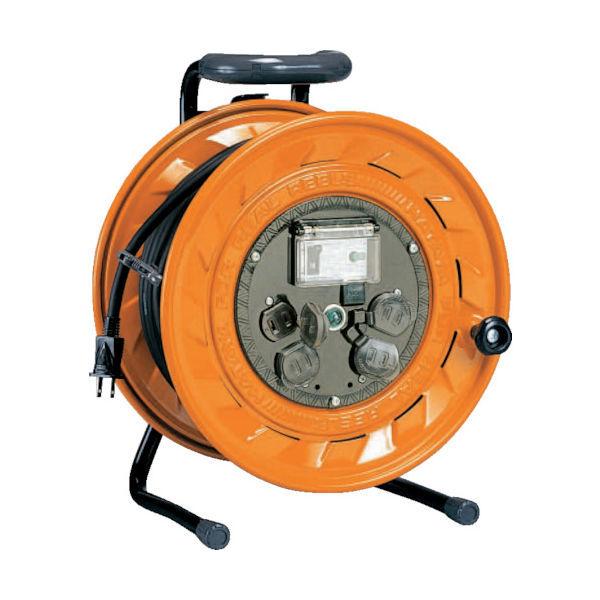 畑屋製作所 ハタヤ コードリール BR型 単相100V型ブレーカーリール 30m アース付 とび出しプラグ付 BS-301K 1台(1個)（直送品）