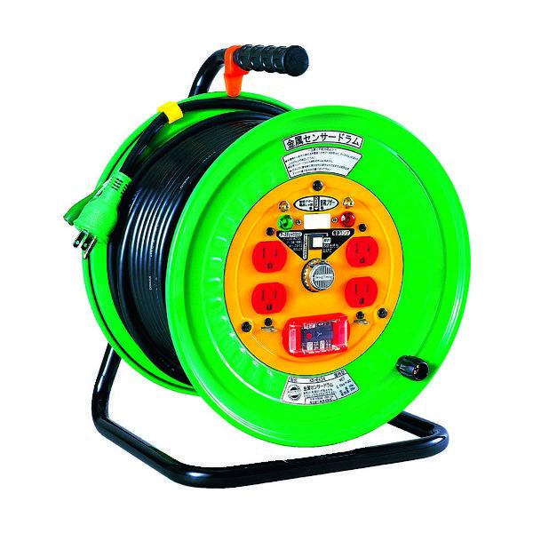 日動工業 日動 金属センサードラム 過負荷漏電兼用ブレーカー付 30m KS-EK34 1台 368-6191（直送品）