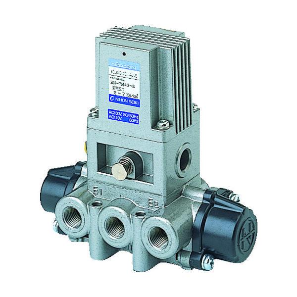 日本精器 4方向電磁弁8AAC100V7Mシリーズシングル BN-7M43-8-E100 1台(1個) 104-5512（直送品）