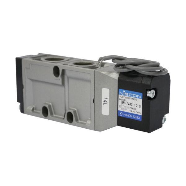日本精器 4方向電磁弁10AAC100Vグロメット7Vシリーズシングル BN-7V43-10-G-E100 1台(1個) 104-5318（直送品） 11,324円