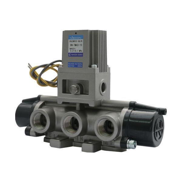 電磁弁 LOHACO - 日本精器 4方向電磁弁15AAC100V7Mシリーズシングル BN-7M43
