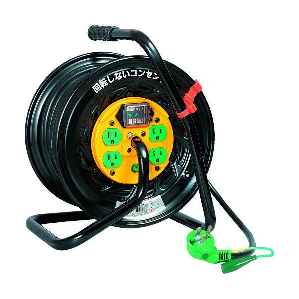 日動工業 日動 電工ドラム マジックリール 100V アース漏電しゃ断器付 30m TZ-EB34 1台 296-4112（直送品）