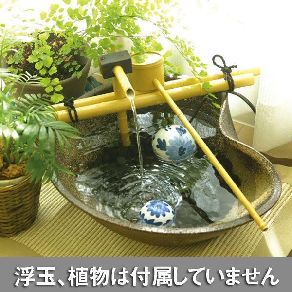 陶器つくばい せせらぎ8号 【ブラック】 TSU-8 1台（直送品）