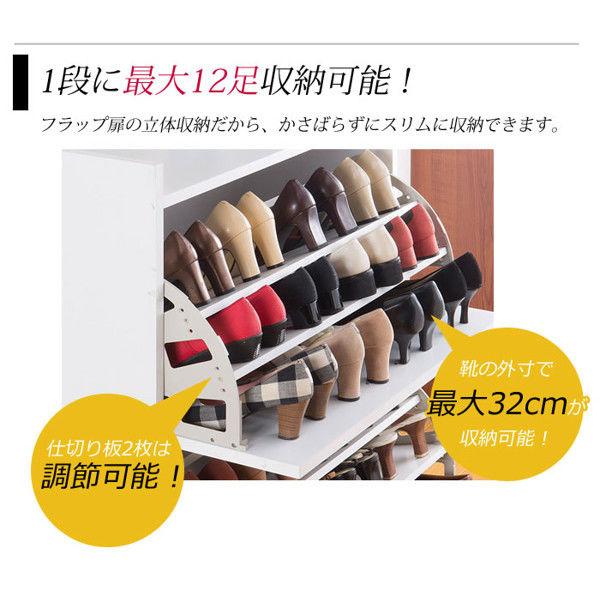 【サン・ハーベスト】★正規品★サン・ハーベスト シューズボックス 3段 ホワイト 幅750×奥行300×高さ1333mm FM-1003 WH 1台（直送品） 脱げにくい