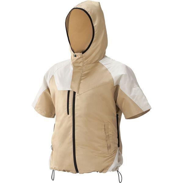 アイリスオーヤマ ファン付き作業服　クールウェア　OUTDOOR　半袖LL　ベージュ COHS-LL02-Be 1セット（直送品）