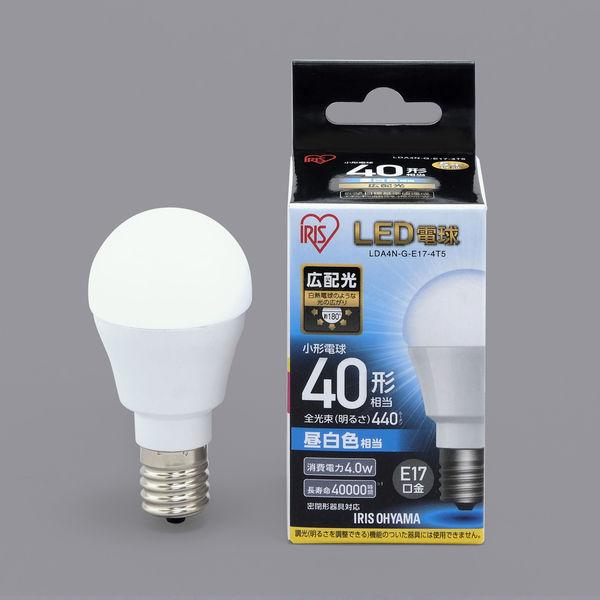 アイリスオーヤマ LED電球 E17 価格 交渉 送料無料 広配光 40形相当 1箱 昼白色 直送品 LDA4N-G-E17-4T5 チープ