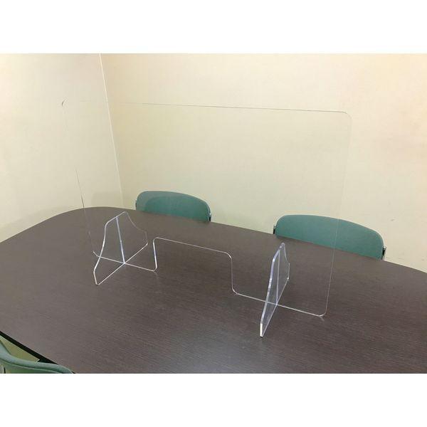 【並行輸入品】関包スチール アクリルパーティション開口部付き幅900×奥行305×高さ600mm クリア(透明)KP-AB-6-9060-MT 1台（直送品）