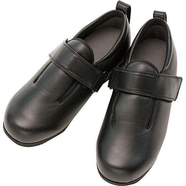 【クロネコゆうパケット配送商品】徳武産業 ダブルマジック3合皮 7044 5E 黒 4L 378343 1足 　介援隊 W2189（直送品） 甲高幅広対応