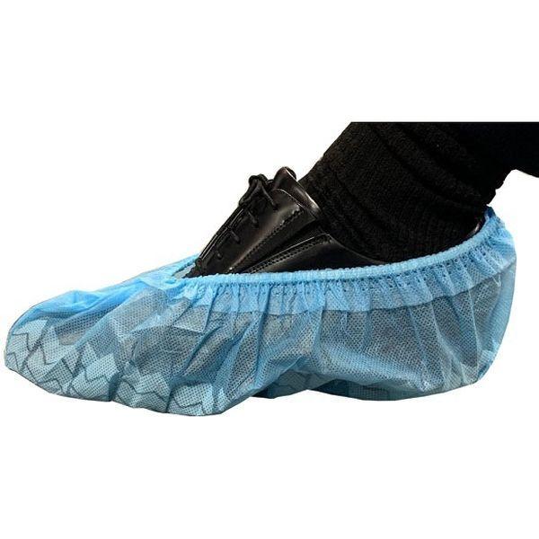三和 不織布シューズカバー（ブルー/フリーサイズ） 1ケース（800枚：100枚入×８袋） S-COVER（直送品）