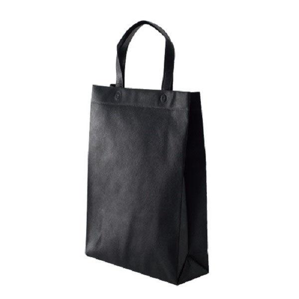 三和 不織布マチ付きバッグ(大)　ブラック SW4532-40-50 1ケース(50枚入り)（直送品） 5,767円