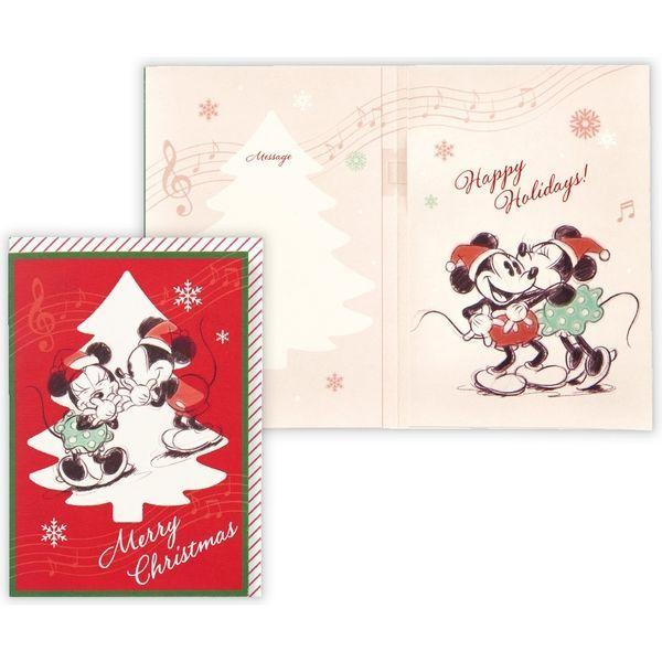 日本ホールマーク クリスマスカード オルゴール ディズニー ミッキー ミニー 倉庫 6枚 クリスマス内緒話 直送品