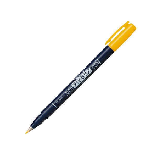 トンボ鉛筆 水性サインペン 筆之助 しっかり仕立てイエロー WS-BH03 5本（直送品）