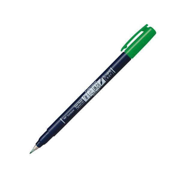 トンボ鉛筆 水性サインペン 筆之助 しっかり仕立てグリーン WS-BH07 5本（直送品）