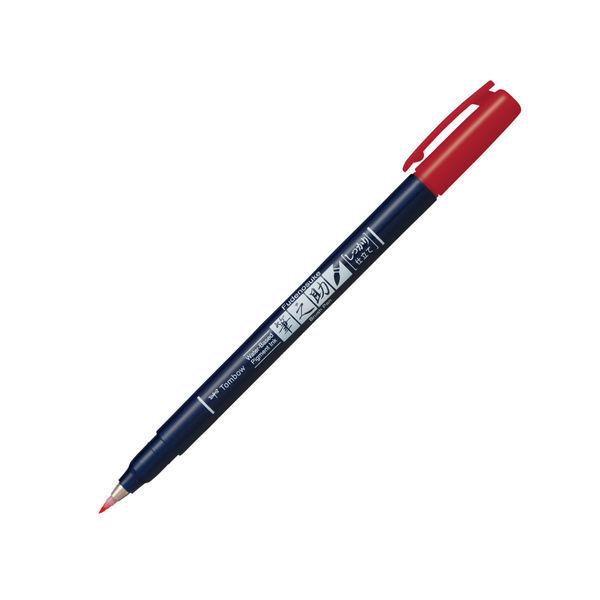 トンボ鉛筆 水性サインペン 筆之助 しっかり仕立てレッド WS-BH25 5本（直送品）