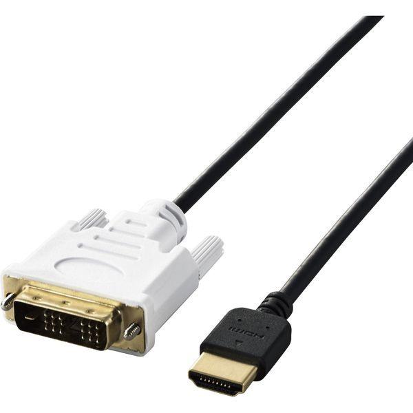 HDMI変換ケーブル HDMI-DVI 1m スリム 小型コネクタ シングルリンク 直送品 爆買い新作 DH-HTDS10BK エレコム 黒 70％OFFアウトレット 1個