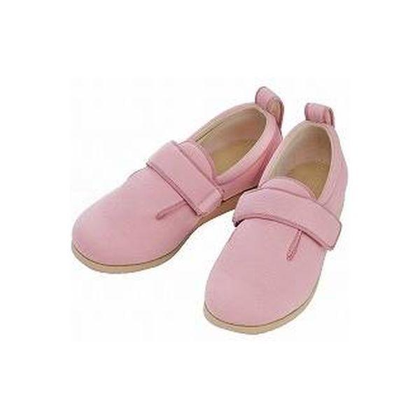 3タイプ選べる！【国内出荷】徳武産業 ダブルマジック2 9E　ピンク　左LL/右M　70 7017 ウェルファンカタログ ウェルファンコード：201172（直送品） スニーカー 着脱簡単