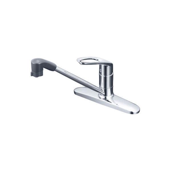 ☆未使用品!KVK キッチン 流し台用 水栓 シングルレバー 混合栓【KM5091ZT】☆ | 【水栓金具】KVK 流し台用シングルレバー式シャワー付混合栓 寒冷地用 KM5091ZTF 1個（直送品）