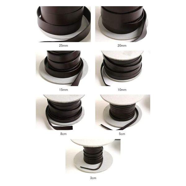 Chuko) 日本紐釦貿易 本革 ヌメ革テープ 25mm巾 長さ10m巻 白　MTLS1025-0（直送品） 【ボンド】