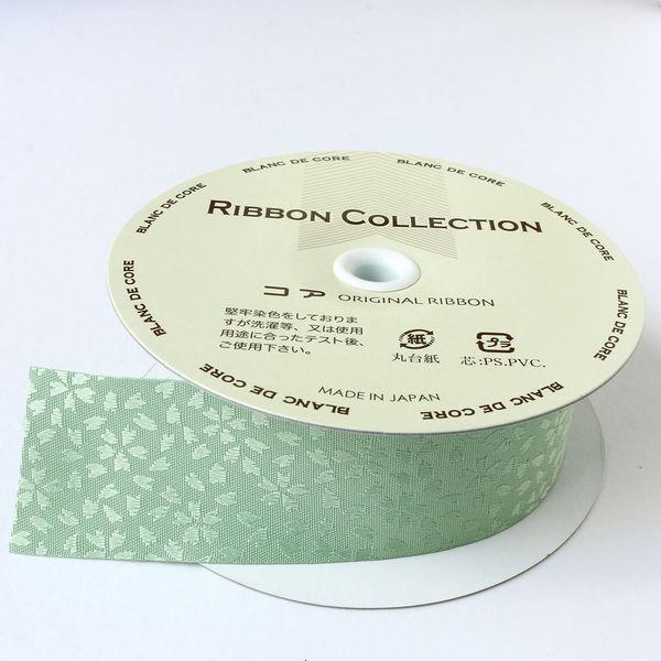 和柄ジャガードリボン 小桜 36mm巾×12m巻 ピンク KR7140-36-95　3巻/1セット（直送品） 【白】