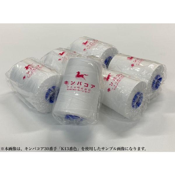 アズマ　工業用ミシン糸　キンバコア　30番手5000m　41番色　1セット（5000m巻×6本）（直送品） 【シルコート】