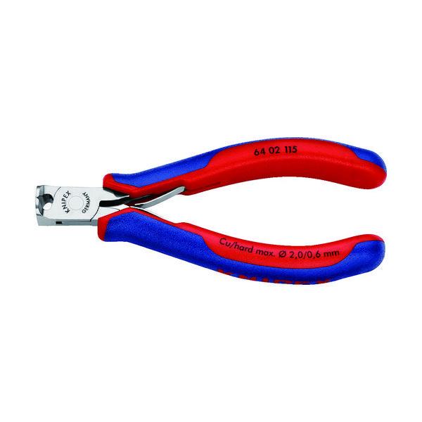 KNIPEX エレクトロニクスエンドカッティングニッパー コンフォートハンドル 6402-115 1丁 831-4546（直送品） 7,529円