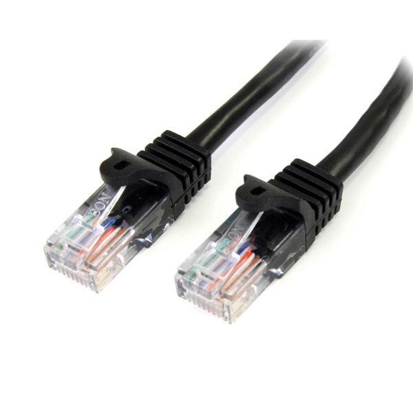 LANケーブル 3m Cat5e ブラック ツメ折れ防止機構　45PAT3MBK　1個　StarTech.com（直送品）