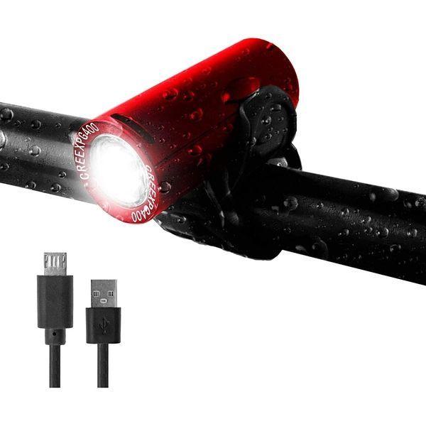 GORIX 自転車軽量コンパクト型ライト レッド GX-FL1579 1個（直送品）