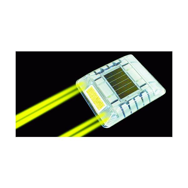 キャットアイ CATEYE ルミナスアイ・マイティ ソーラー式点滅 片面 黄 LE-260A2 1個 417-4879（直送品）