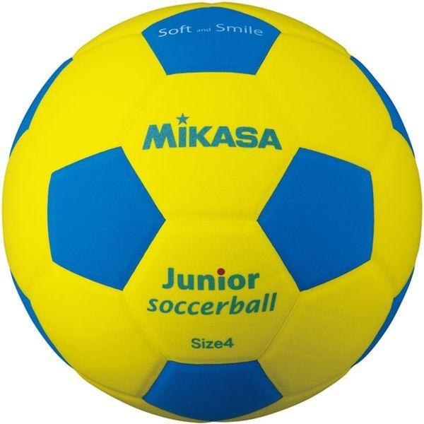 ミカサ(MIKASA) スマイルサッカーボール 4号球 イエロー×ブルー SF4JYBL 3個（直送品）