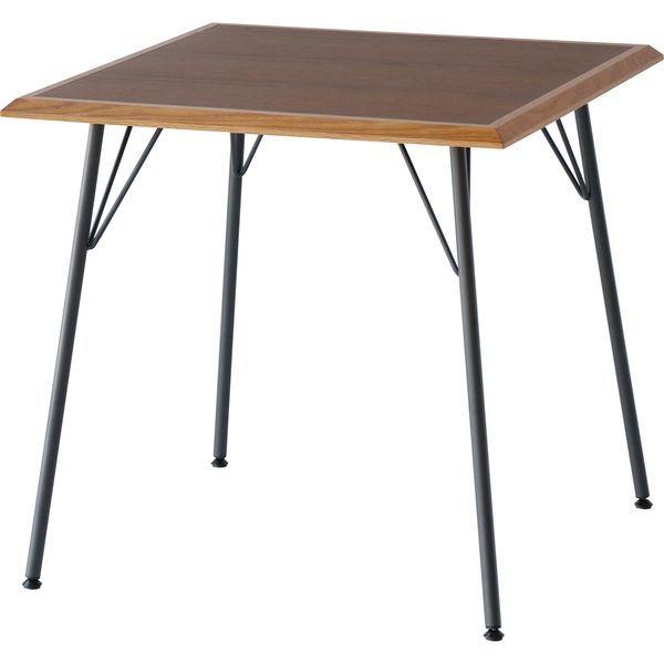 ICHIBA ラミー ダイニングテーブル 幅750×奥行750×高さ720mm ブラウン RUT-3589 1台（直送品）