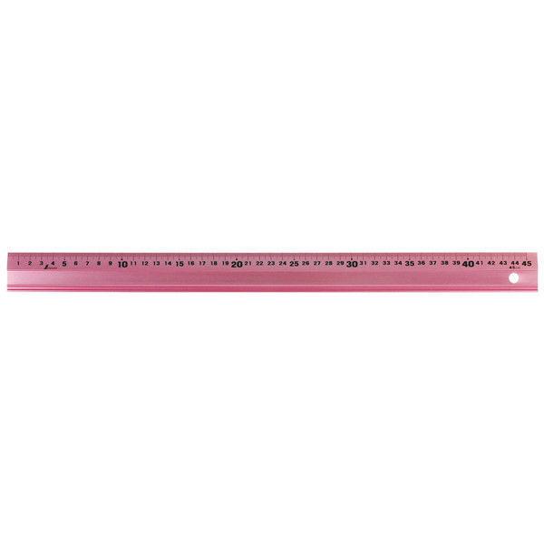 シンワ測定 アルミ直尺 アル助 ペールピンク 45cm 65424 1箱（20本入）（直送品）