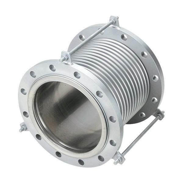 NFK 排気ライン用伸縮管継手 フランジ5K/SS400（接液部SUS） 200A×250L 420-4751（直送品）