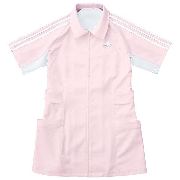 KAZEN adidas（アディダス）レディスジャケット 医療白衣 半袖 ピンク OT SMS003（直送品） 7,755円