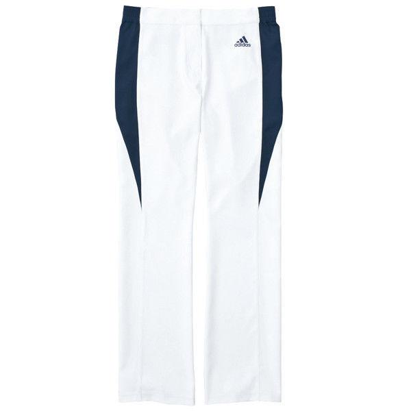 KAZEN adidas（アディダス）レディスパンツ 医療白衣 ホワイト+ネイビー XOT SMS402（直送品）