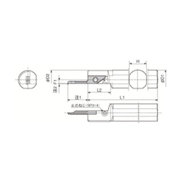 京セラ 内径加工用ホルダ S20H-SVNR12SN 1個 648-8650（直送品）