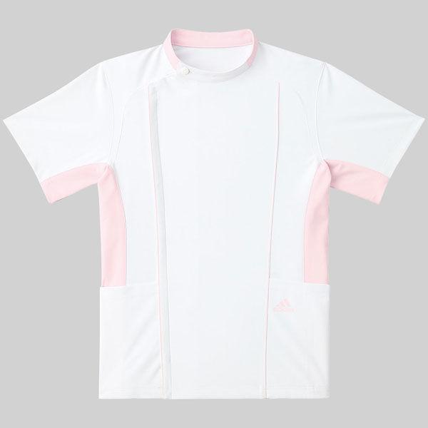 adidas ジャケット ホワイト+ピンク XO SMS620-13 3L 1枚　スクラブ（直送品） 9,024円