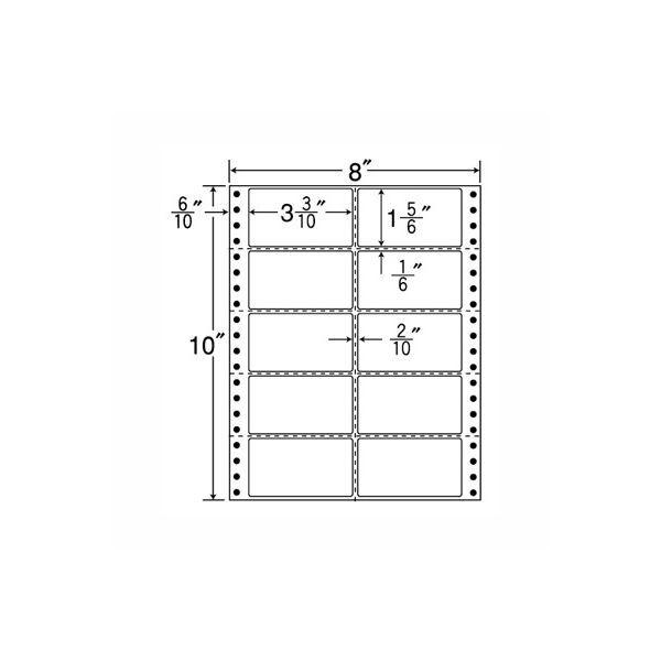 東洋印刷 ナナフォーム タックフォームラベル 白 10面 1箱=500折（500×1袋） MT8O（直送品）