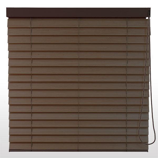 ニチベイ　よこ型ブラインド　竹シリーズ　幅1550mm×高さ1850mm　右操作　ループコード長さ1400ｍｍ　ダーク　（直送品）