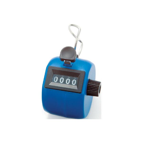 数取器　C　プラスチック製　手持型　ブルー　75090　1セット（10個）　シンワ測定　（直送品）