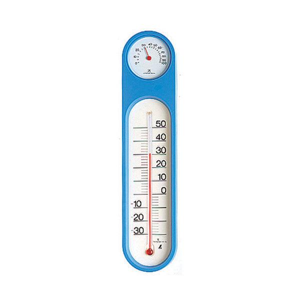 温湿度計　PCオーバル　ブルー　48932　1セット（10個）　シンワ測定　（直送品）