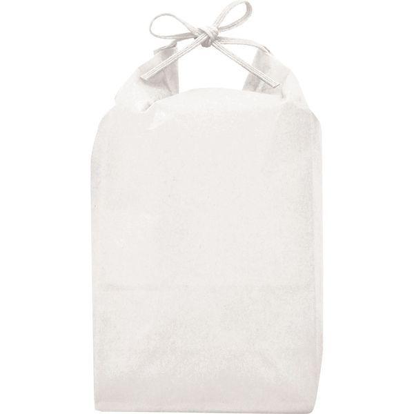【袋・包装資材（米袋）】マルタカ KH-0803 紐付白クラフト 無地 窓無 小袋 1梱包（100枚入）（直送品）
