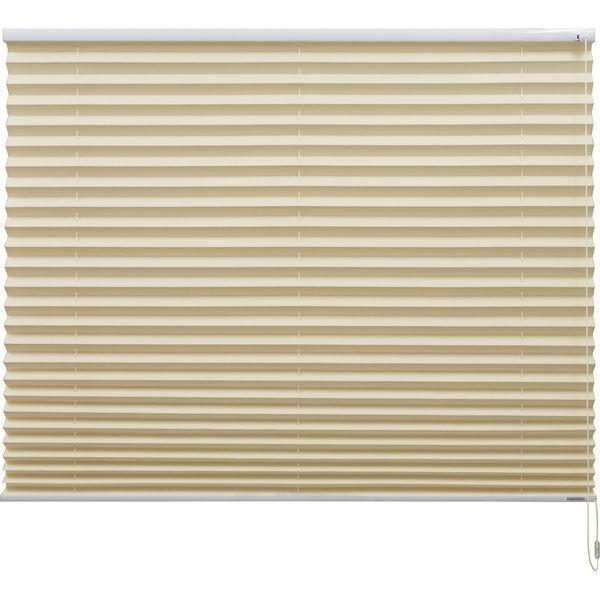 ニチベイ ポポラ2 プリーツスクリーン 幅1800×高さ1100mm ライトベージュ PPMC-O 1枚（直送品）