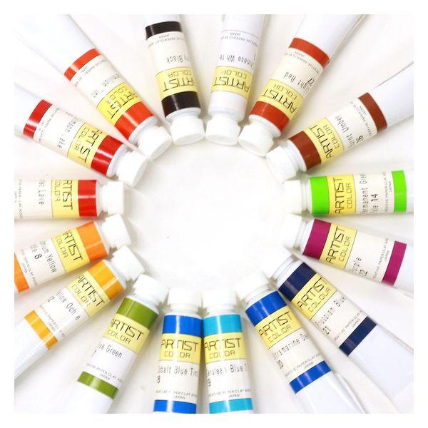 透明水彩絵の具 ニューアーチストカラー 12ml ペイント絵の具 18色セット NKZ7191 1箱18色入（直送品） 【号】