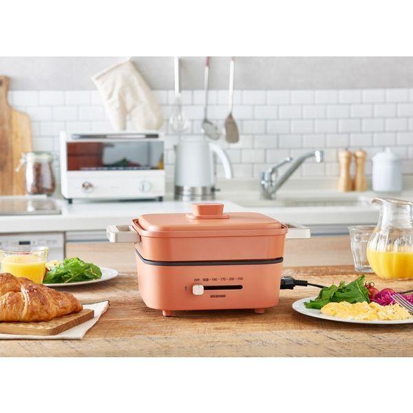 IRIS OHYAMA グリル鍋 IGU-B3-B (溝付き/深鍋/たこ焼き) アイリス