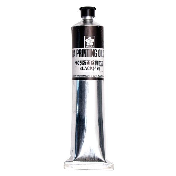LOHACO - サクラクレパス 版画絵具油性100ml 黒 OH100ML#49 1セット(2