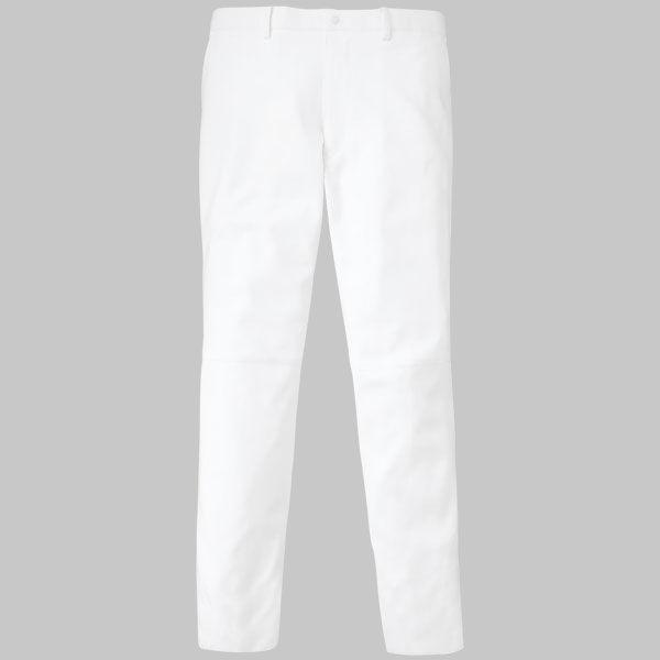 YUKISABURO WATANABE メンズスリムストレートパンツ YW37 ホワイト S KAZEN（カゼン） 医療白衣 1枚（直送品）
