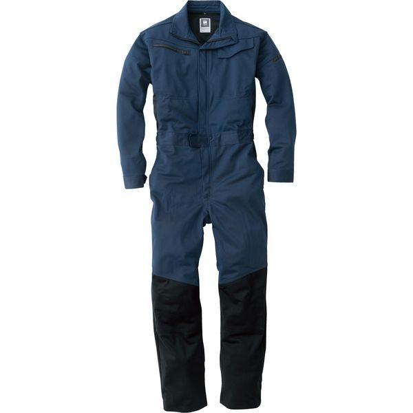 【ワークウェア・作業用つなぎ】マルキ トリコット（タテ編ニット）ツナギ服 ネイビー 5L RO-960-40 丸鬼商店 1着（直送品）