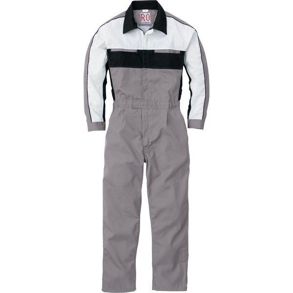 【ワークウェア・作業用つなぎ】マルキ T/C ツナギ服 グレー 5L RO-760-07 丸鬼商店 1着（直送品） 6,421円