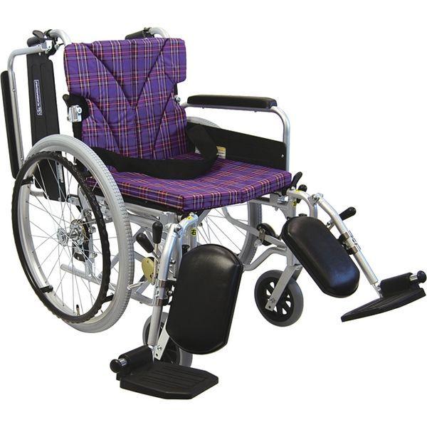 LOHACO - カワムラサイクル アルミ自走車いす A9_緑チェック KA820